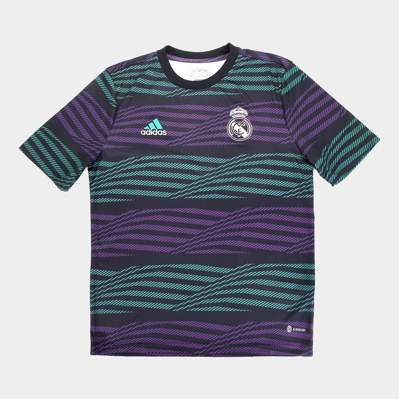 Camisa Real Madrid Infantil 23/24 s/n Pré Jogo Adidas Masculina